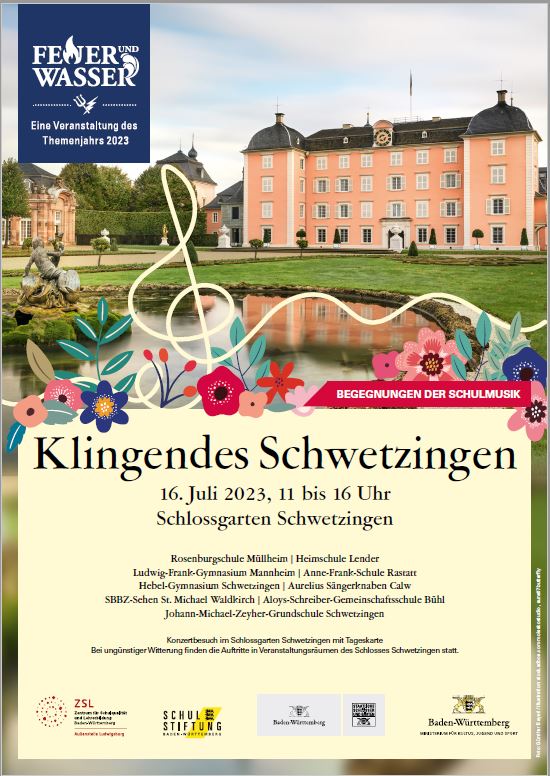 Plakat Klingendes Schwetzingen 16. Juli 2023