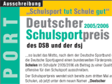Deutscher Schulsportpreis 2005/2006 des DSB und DSJ