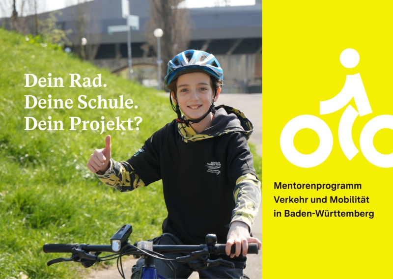 Schüler auf dem Fahrrad